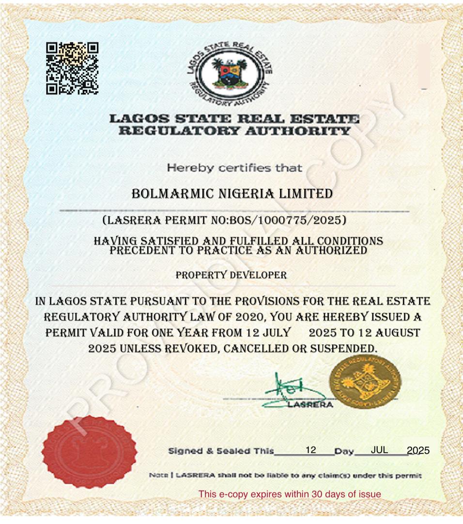 LASRERA: Bolmarmic is Certified!